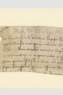 Dokument Gniewosza z Dalewic, podstolego krakowskiego, zawierający zobowiązanie do spłaty długu