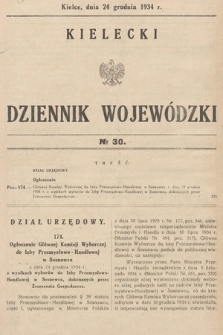 Kielecki Dziennik Wojewódzki. 1934, nr 30