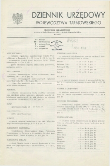 Dziennik Urzędowy Województwa Tarnowskiego. 1984, Skorowidz alfabetyczny