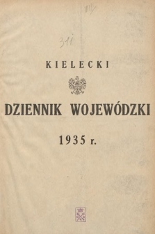 Kielecki Dziennik Wojewódzki. 1935, skorowidz alfabetyczny
