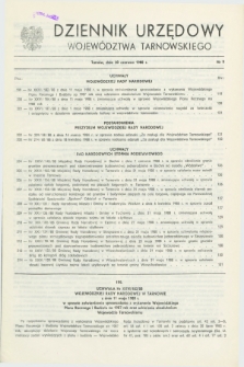 Dziennik Urzędowy Województwa Tarnowskiego. 1988, nr 9 (30 czerwca)