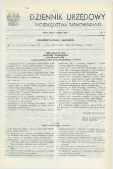 Dziennik Urzędowy Województwa Tarnowskiego. 1988, nr 12 (22 sierpnia)
