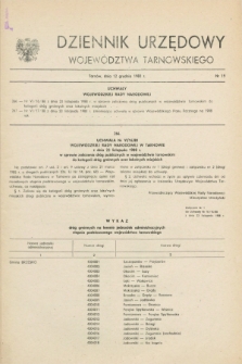 Dziennik Urzędowy Województwa Tarnowskiego. 1988, nr 19 (12 grudnia)