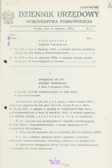 Dziennik Urzędowy Województwa Tarnowskiego. 1993, nr 1 (16 stycznia)