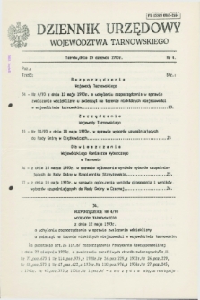 Dziennik Urzędowy Województwa Tarnowskiego. 1993, nr 4 (15 czerwca)