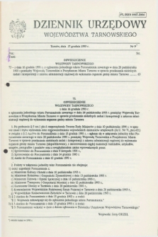Dziennik Urzędowy Województwa Tarnowskiego. 1993, nr 9 (17 grudnia)