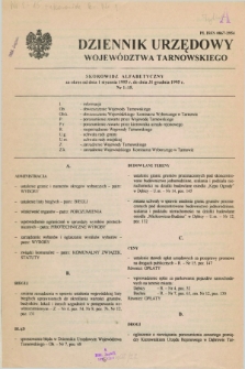 Dziennik Urzędowy Województwa Tarnowskiego. 1995, Skorowidz alfabetyczny