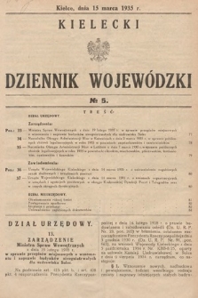 Kielecki Dziennik Wojewódzki. 1935, nr 5