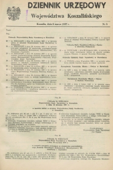 Dziennik Urzędowy Województwa Koszalińskiego. 1987, nr 5 (6 marca)