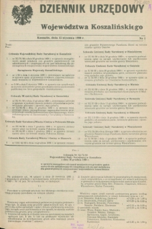 Dziennik Urzędowy Województwa Koszalińskiego. 1990, nr 1 (15 stycznia)
