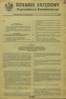 Dziennik Urzędowy Województwa Koszalińskiego. 1991, nr 1 (15 stycznia)