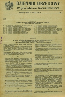 Dziennik Urzędowy Województwa Koszalińskiego. 1991, nr 4 (15 lutego)