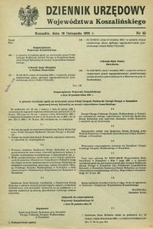 Dziennik Urzędowy Województwa Koszalińskiego. 1991, nr 15 (10 listopada)
