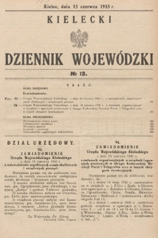 Kielecki Dziennik Wojewódzki. 1935, nr 13
