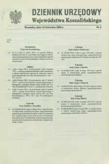 Dziennik Urzędowy Województwa Koszalińskiego. 1994, nr 4 (10 kwietnia)
