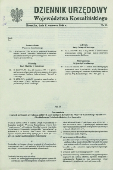 Dziennik Urzędowy Województwa Koszalińskiego. 1994, nr 10 (11 czerwca)