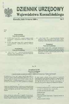Dziennik Urzędowy Województwa Koszalińskiego. 1995, nr 7 (14 marca)