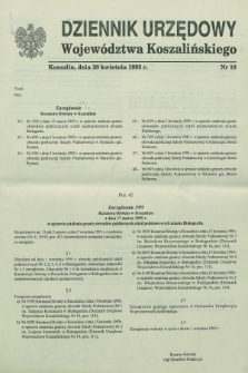 Dziennik Urzędowy Województwa Koszalińskiego. 1995, nr 10 (20 kwietnia)