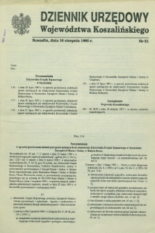 Dziennik Urzędowy Województwa Koszalińskiego. 1995, nr 21 (10 sierpnia)