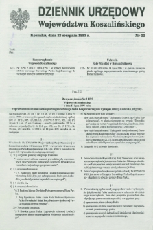 Dziennik Urzędowy Województwa Koszalińskiego. 1995, nr 22 (22 sierpnia)