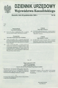 Dziennik Urzędowy Województwa Koszalińskiego. 1995, nr 24 (20 października)