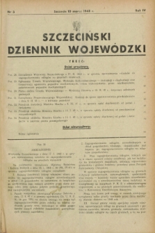 Szczeciński Dziennik Wojewódzki. R.4, nr 3 (10 marca 1948)