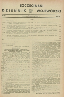 Szczeciński Dziennik Wojewódzki. R.5, nr 14 (1 września 1949)