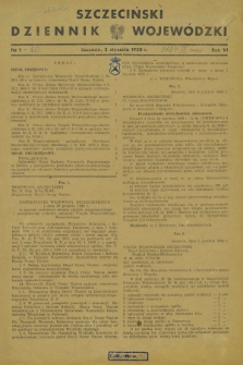 Szczeciński Dziennik Wojewódzki. R.6, nr 1 (2 stycznia 1950)