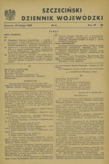 Szczeciński Dziennik Wojewódzki. [R.6], nr 4 (25 lutego 1950)