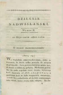 Dzieńnik Nadwiślański. 1822, nr 2 (11 stycznia)