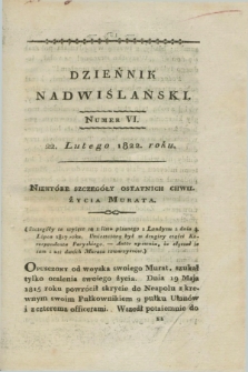 Dzieńnik Nadwiślański. 1822, nr 6 (22 lutego)