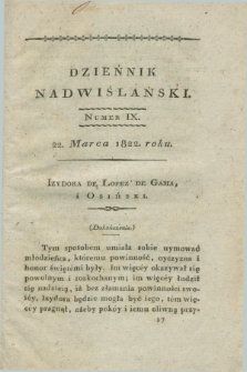 Dzieńnik Nadwiślański. 1822, nr 9 (22 marca)