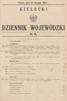 Kielecki Dziennik Wojewódzki. 1935, nr 19