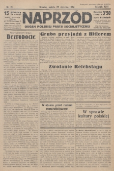 Naprzód : organ Polskiej Partji Socjalistycznej. 1934, nr 21 [nakład skonfiskowany?]