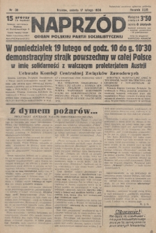 Naprzód : organ Polskiej Partji Socjalistycznej. 1934, nr 38
