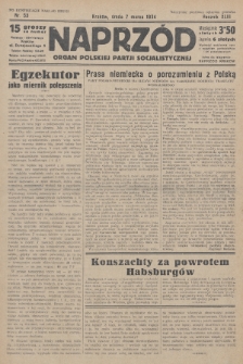 Naprzód : organ Polskiej Partji Socjalistycznej. 1934, nr 53 (po konfiskacie nakład drugi)