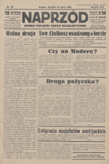 Naprzód : organ Polskiej Partji Socjalistycznej. 1934, nr 63