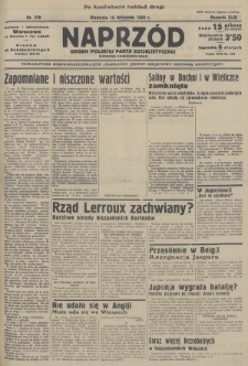 Naprzód : organ Polskiej Partji Socjalistycznej. 1934, nr 278 (po konfiskacie nakład drugi)