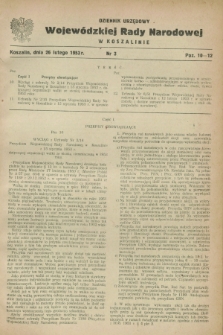 Dziennik Urzędowy Wojewódzkiej Rady Narodowej w Koszalinie. 1953, nr 3 (26 lutego)