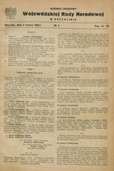 Dziennik Urzędowy Wojewódzkiej Rady Narodowej w Koszalinie. 1953, nr 4 (2 marca)