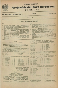 Dziennik Urzędowy Wojewódzkiej Rady Narodowej w Koszalinie. 1957, nr 10 (6 grudnia)