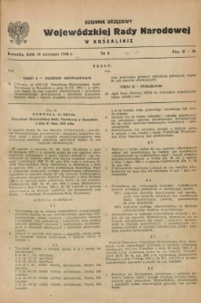 Dziennik Urzędowy Wojewódzkiej Rady Narodowej w Koszalinie. 1958, nr 8 (10 września)