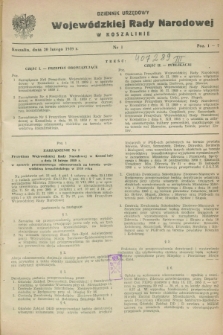 Dziennik Urzędowy Wojewódzkiej Rady Narodowej w Koszalinie. 1959, nr 1 (20 lutego)