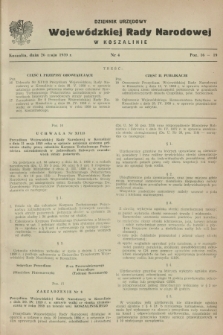 Dziennik Urzędowy Wojewódzkiej Rady Narodowej w Koszalinie. 1959, nr 4 (26 maja)