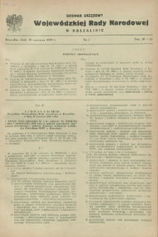 Dziennik Urzędowy Wojewódzkiej Rady Narodowej w Koszalinie. 1959, nr 5 (30 czerwca)