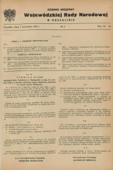 Dziennik Urzędowy Wojewódzkiej Rady Narodowej w Koszalinie. 1959, nr 6 (7 września)