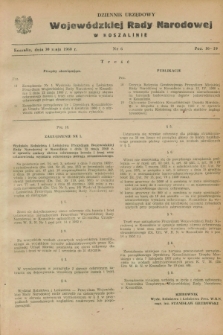 Dziennik Urzędowy Wojewódzkiej Rady Narodowej w Koszalinie. 1960, nr 6 (30 maja)