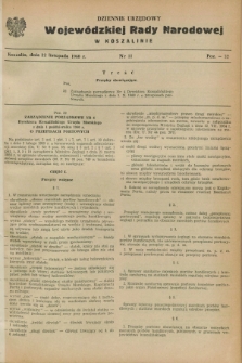 Dziennik Urzędowy Wojewódzkiej Rady Narodowej w Koszalinie. 1960, nr 11 (22 listopada)