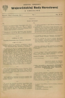 Dziennik Urzędowy Wojewódzkiej Rady Narodowej w Koszalinie. 1961, nr 4 (15 kwietnia)