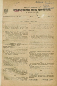 Dziennik Urzędowy Wojewódzkiej Rady Narodowej w Koszalinie. 1962, nr 10 (5 października)